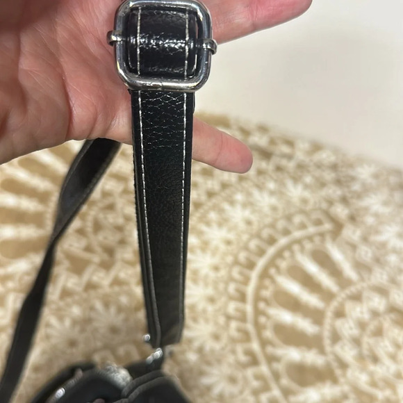 Nylon-Leather Crossbody Bag Unisex Great for Travel - Picture 10 of 11